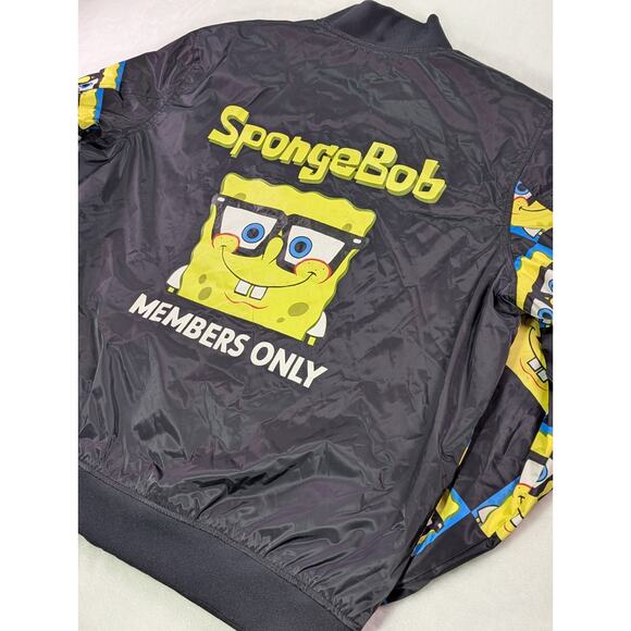 Spongebob Quilted Bomber Jacket XXL By Members Only & Nickelodeon - Picture 12 of 13